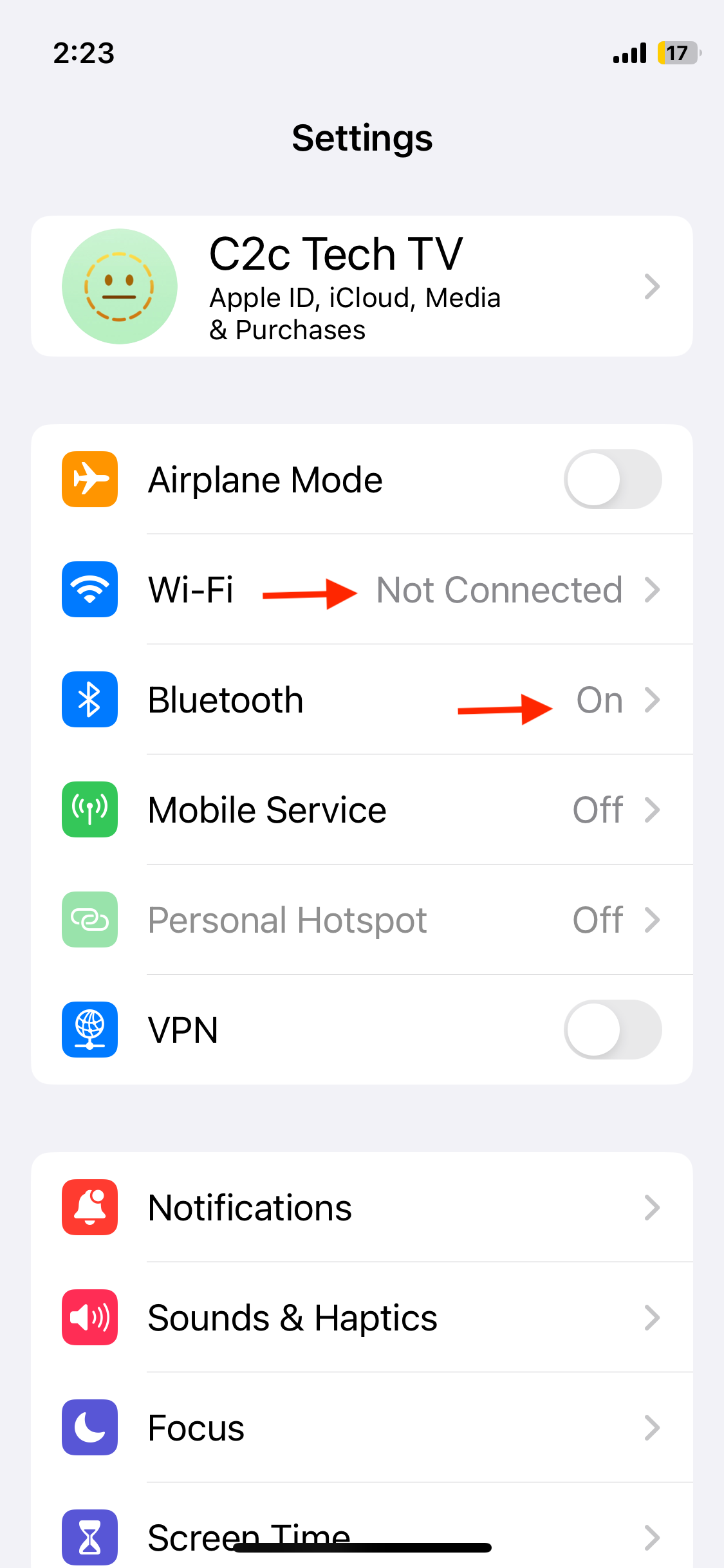 Turn on Bluetooth and Wifi on Apple Device